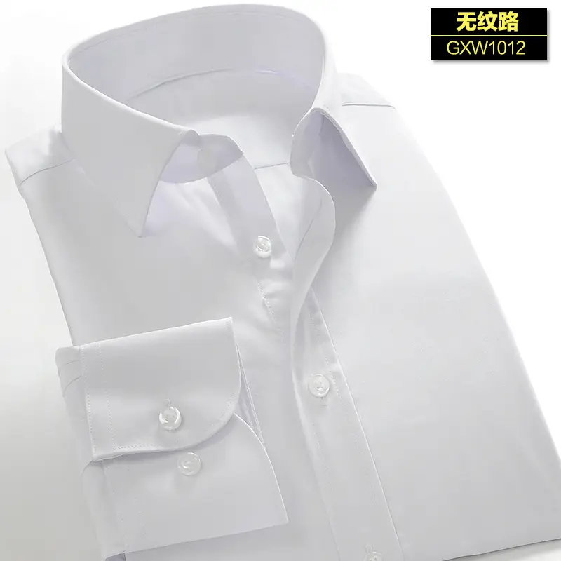 Men's White Long-Sleeved Business Shirt Extra Large - Image 2