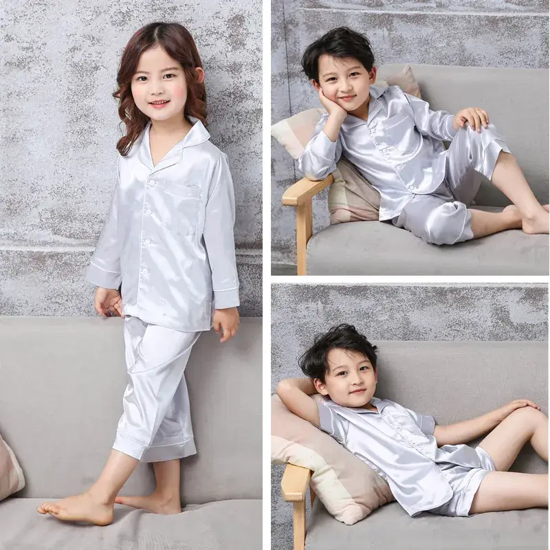 Korean Girls Pajamas Ice Silk Summer Set - Image 13