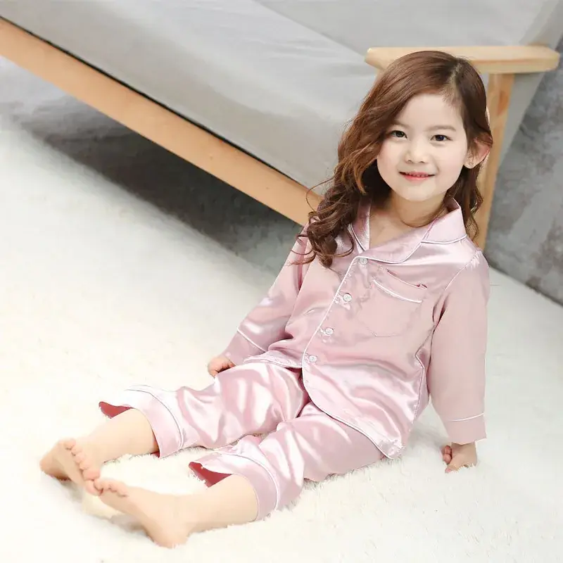 Korean Girls Pajamas Ice Silk Summer Set - Image 3