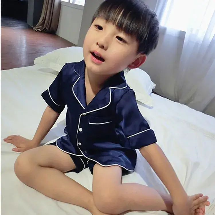 Korean Girls Pajamas Ice Silk Summer Set - Image 4