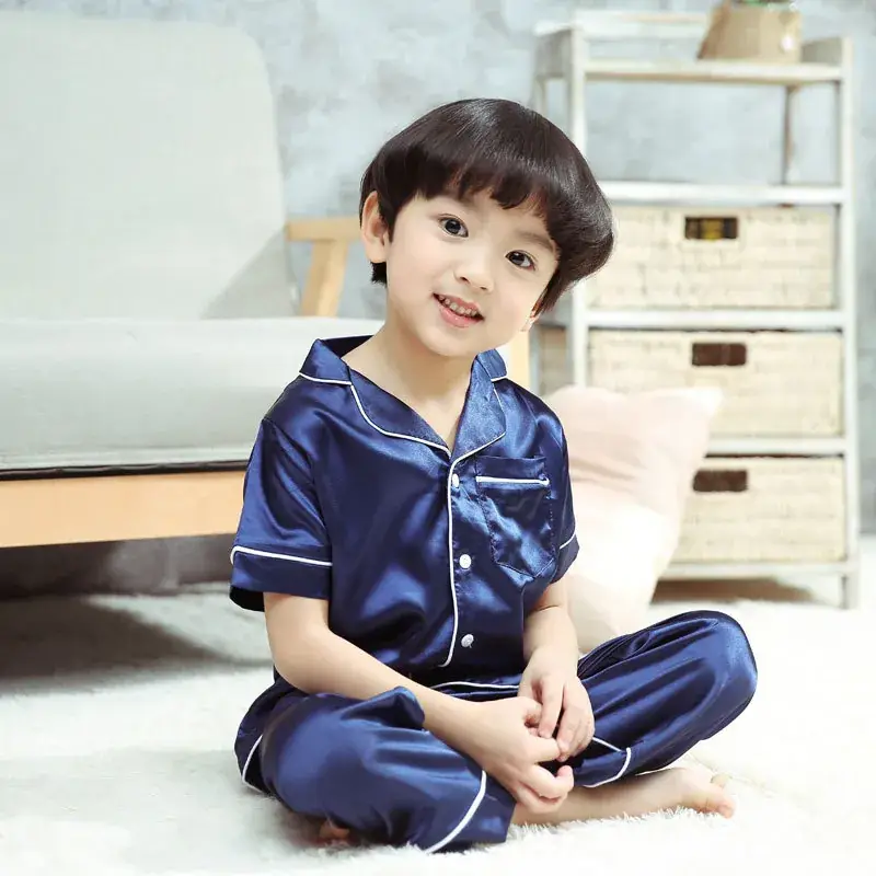 Korean Girls Pajamas Ice Silk Summer Set - Image 5