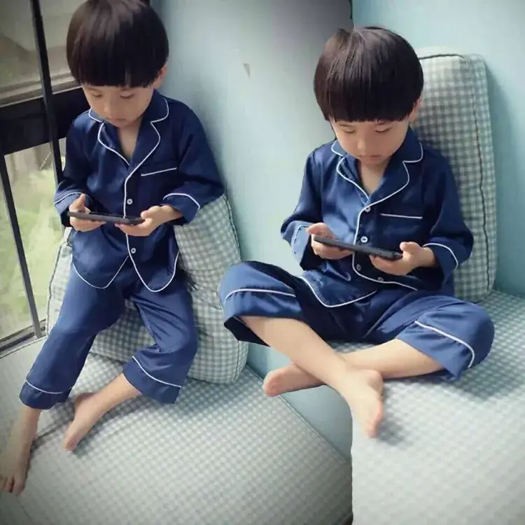 Korean Girls Pajamas Ice Silk Summer Set - Image 6