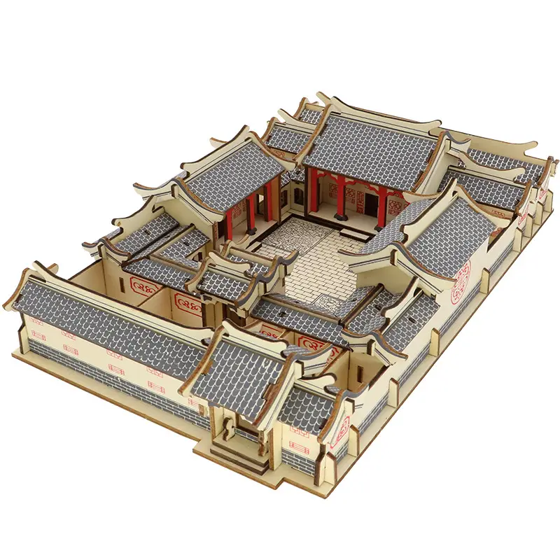 Wooden Three-Dimensional Beijing Wall Puzzle for Kids