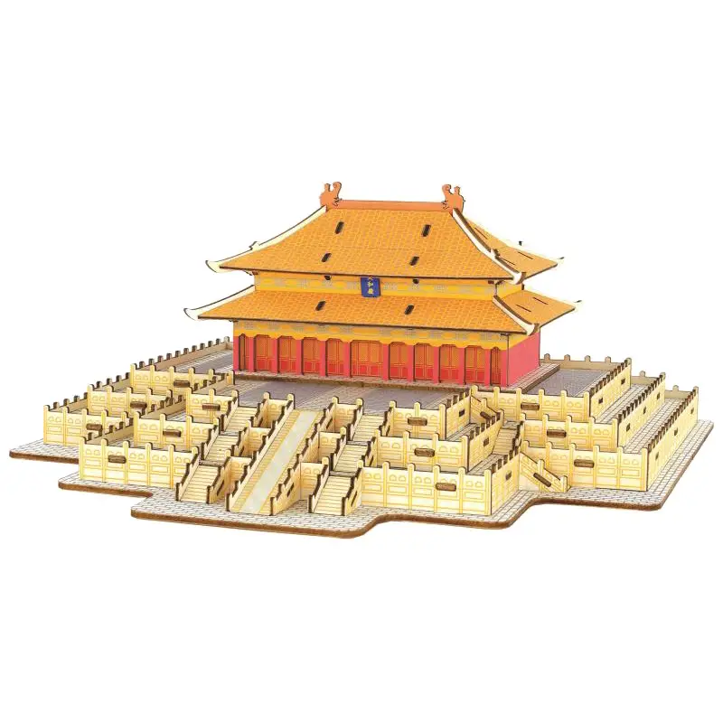 Wooden Three-Dimensional Beijing Wall Puzzle for Kids