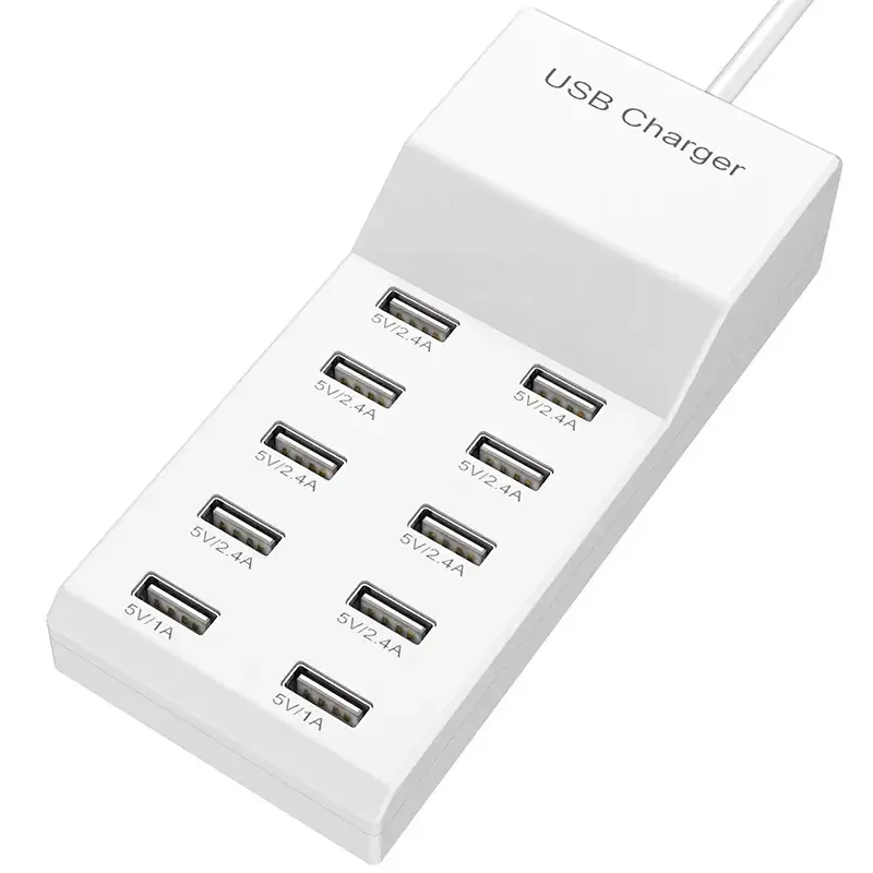 50W Multi-Port USB Charger for Apple & Xiaomi Direct Charging