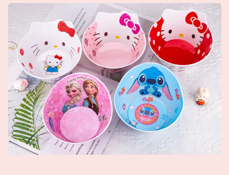 Hello Kitty Melamine Dog Feeding Bowl Pink Cartoon — feature 14