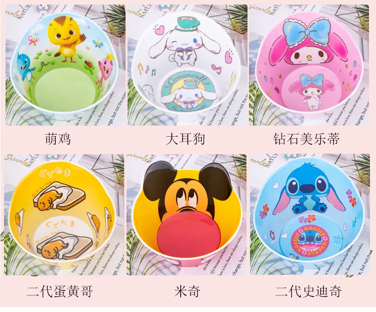 Hello Kitty Melamine Dog Feeding Bowl Pink Cartoon — feature 2