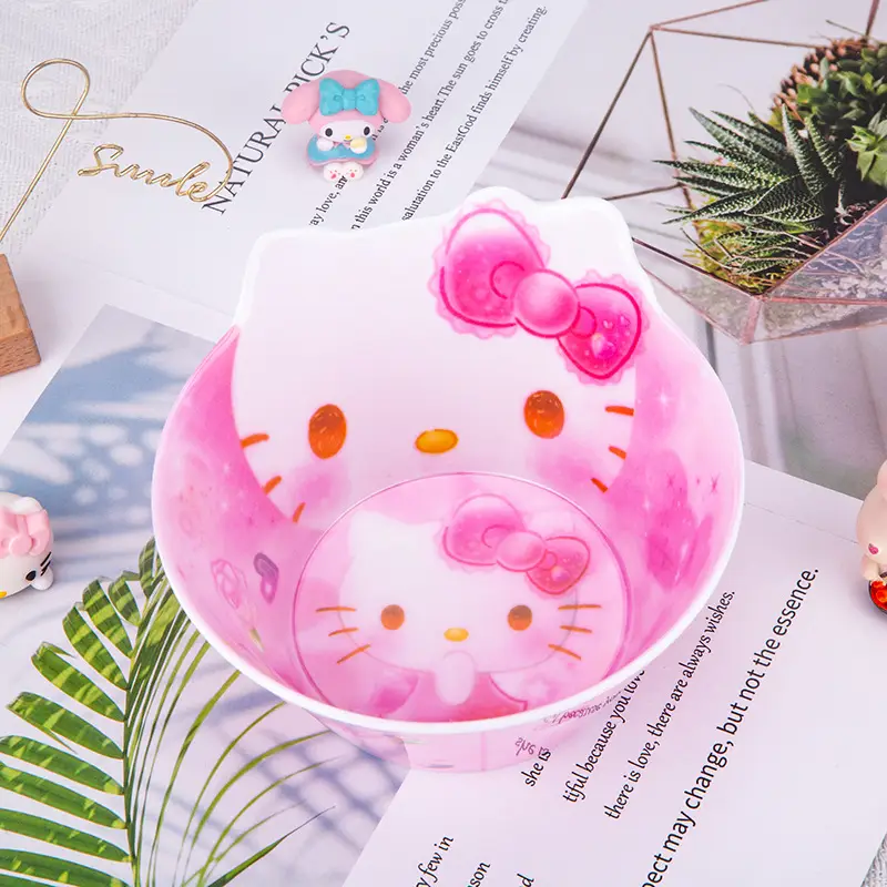 Hello Kitty Melamine Dog Feeding Bowl Pink Cartoon - Image 17