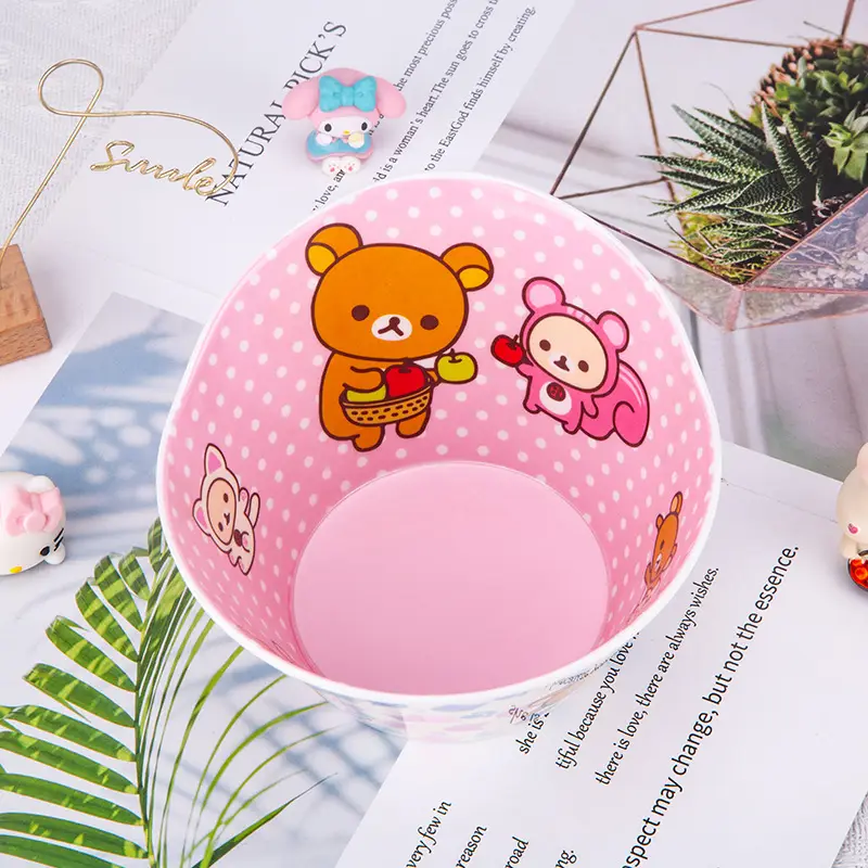 Hello Kitty Melamine Dog Feeding Bowl Pink Cartoon - Image 2
