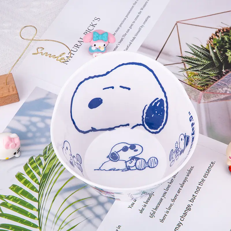 Hello Kitty Melamine Dog Feeding Bowl Pink Cartoon - Image 3