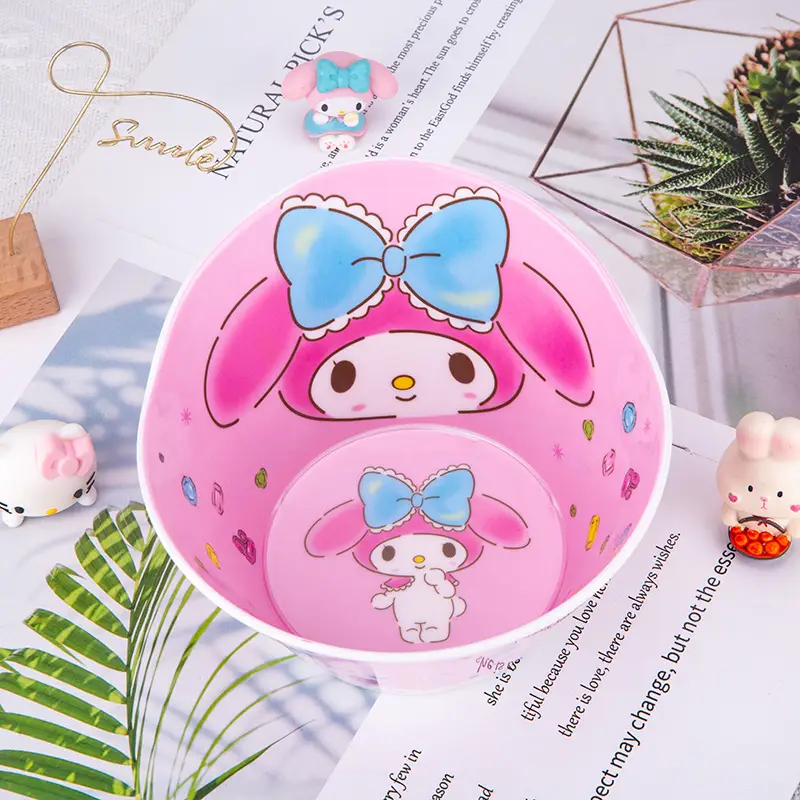 Hello Kitty Melamine Dog Feeding Bowl Pink Cartoon - Image 4