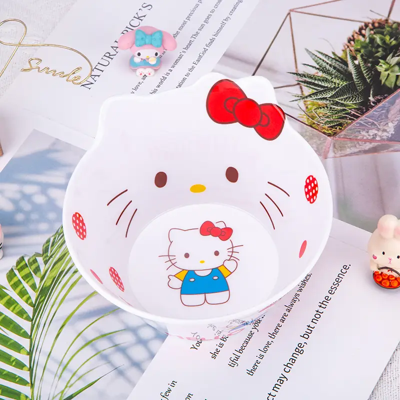 Hello Kitty Melamine Dog Feeding Bowl Pink Cartoon - Image 6
