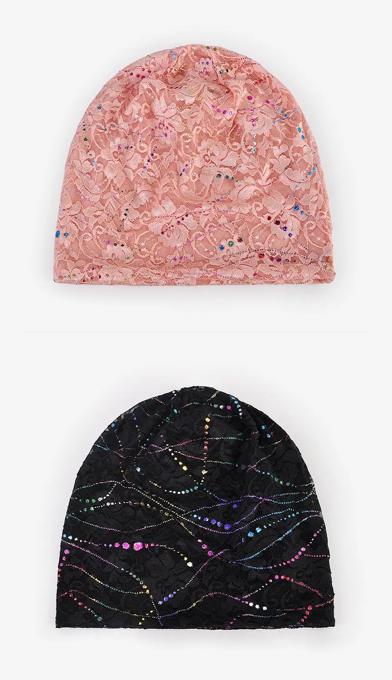 Women's Pink Lace Sunscreen Hat Spring Summer — feature 5