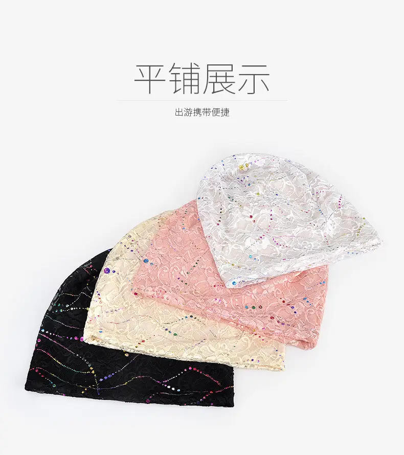 Women's Pink Lace Sunscreen Hat Spring Summer — feature 8