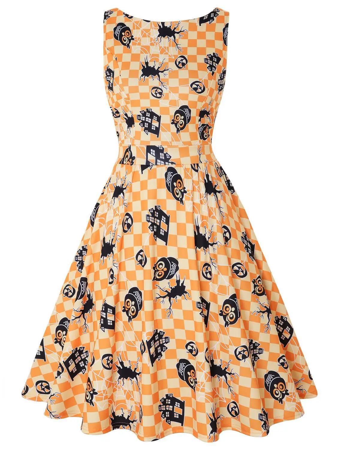 Retro Hepburn Style Women's Dress Black Lip Print Large Swing