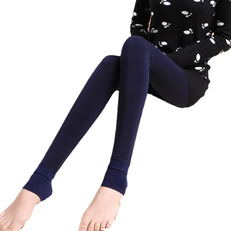 Women Velvet Leggings Large Size Pearl Warm All-In-One Pants