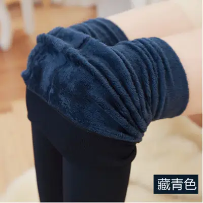 Women Velvet Leggings Large Size Pearl Warm All-In-One Pants