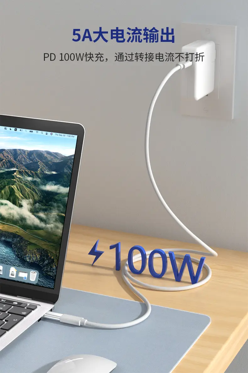 Type-C Male to Female Fast Charging Adapter 5A USB — feature 10
