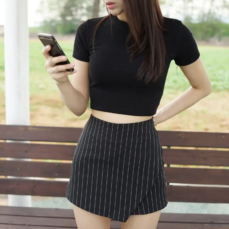 Women Navy Cotton Half Collar T-Shirt Short Sleeve - Image 15