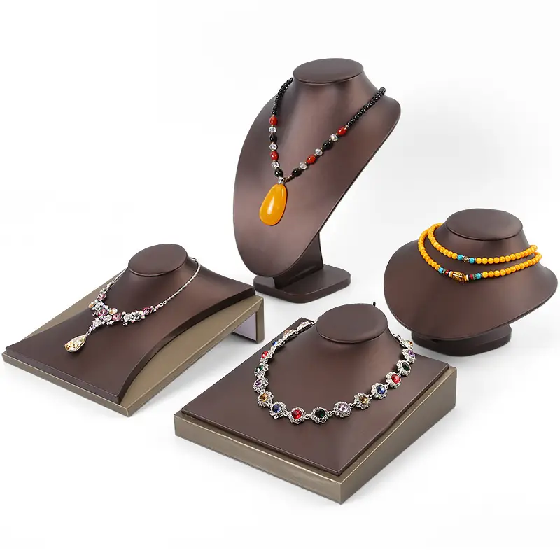 Pearl Necklace & Earrings Display Tray with PU Leather - Image 24