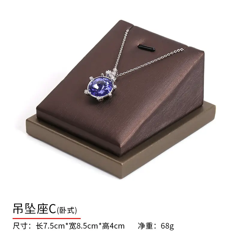 Pearl Necklace & Earrings Display Tray with PU Leather - Image 12