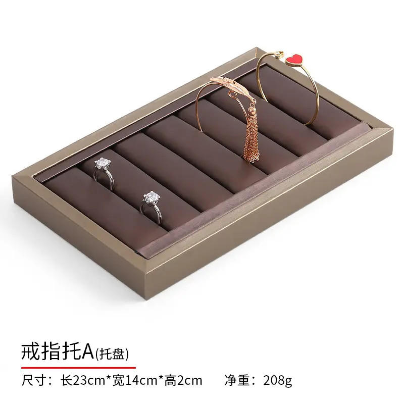Pearl Necklace & Earrings Display Tray with PU Leather - Image 14