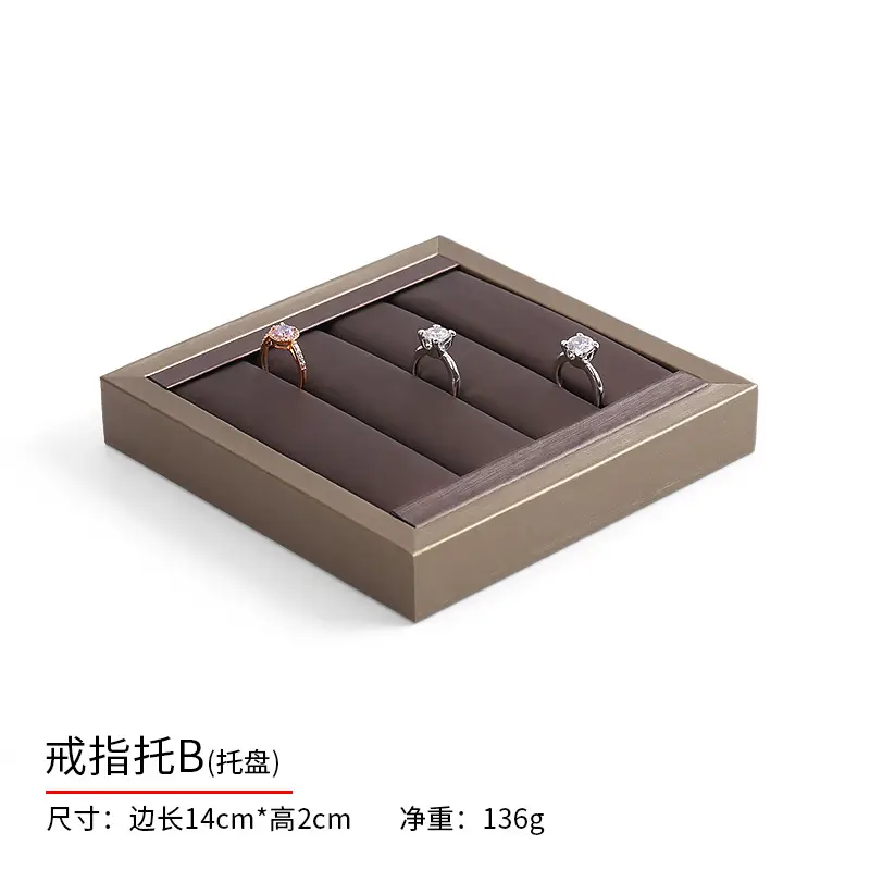 Pearl Necklace & Earrings Display Tray with PU Leather - Image 15