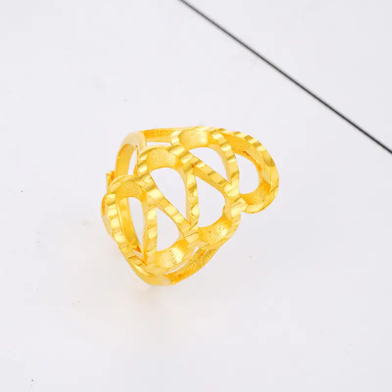 Vietnamese Sand Gold Sandblasting Ring No Fade Long Lasting - Image 4