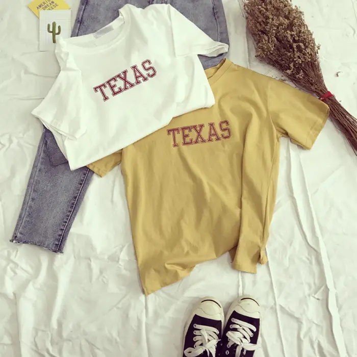Texas Printed Loose Fit T-Shirt for Women — feature 22