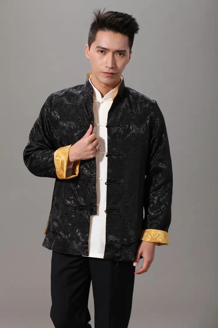 Men's Reversible Chinese Tang Suit Long Sleeve Ethnic Wear — feature 20