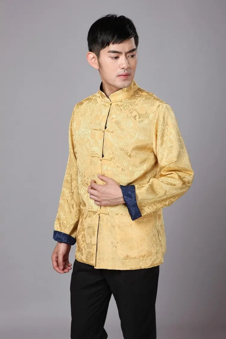 Men's Reversible Chinese Tang Suit Long Sleeve Ethnic Wear — feature 9