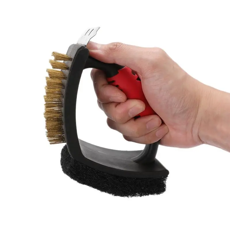 Three-In-One BBQ Cleaning Brush with Heart Design - Image 7