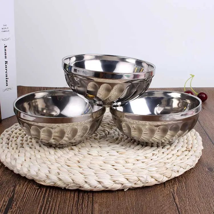 Double Layer Stainless Steel Lily Bowl Non Magnetic Thickened - Image 4