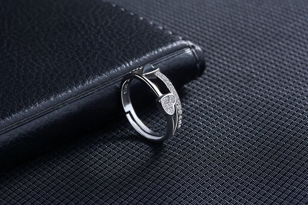 Korean Style Double Layer Heart Diamond Ring — feature 4