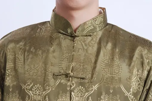 Men's Silk Embroidered Jacket Red Yellow Winter Chinese Tang Suit — feature 47