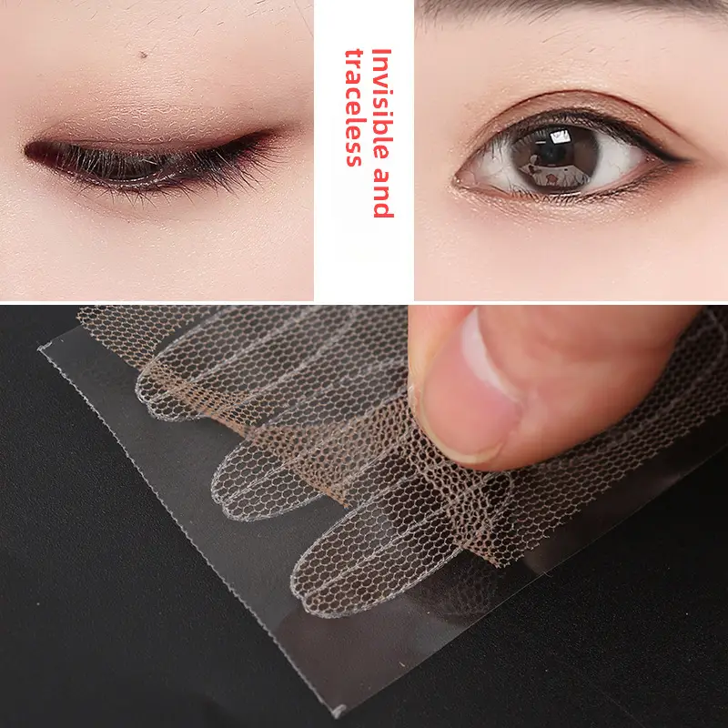 Magic Beauty Lace Double Eyelid Sticker Natural Invisible Traceless Beauty Sticker Mesh Olive-Shaped Eyelid Sticker - Image 3