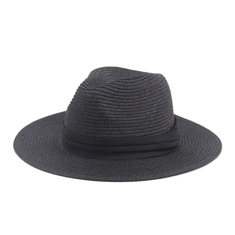 Black Big-Brimmed Wolf Collapsible Sun Hat for Men Women - Image 2