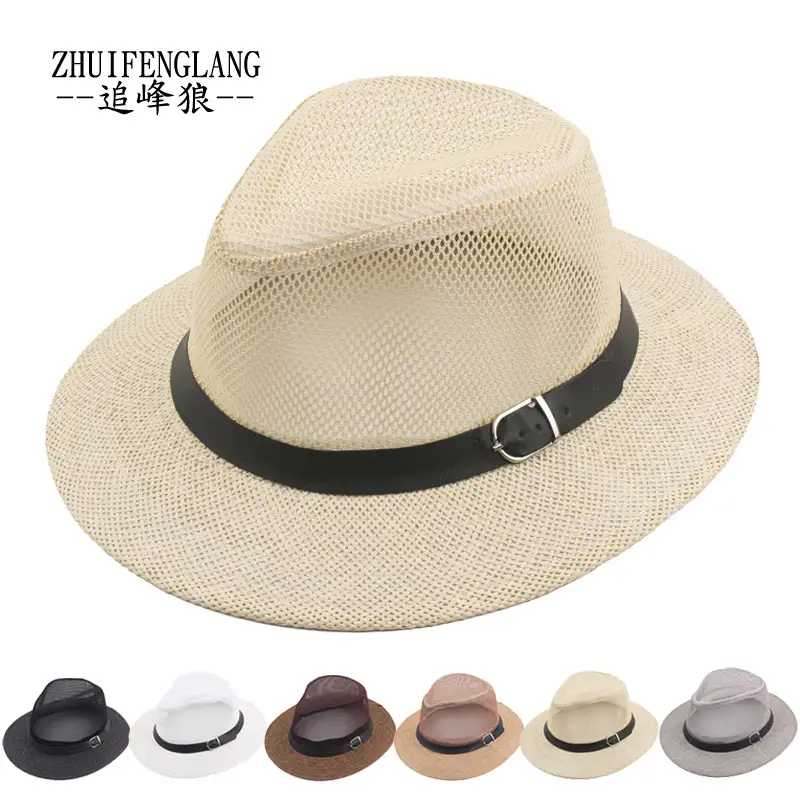 Black Big-Brimmed Wolf Collapsible Sun Hat for Men Women — feature 102