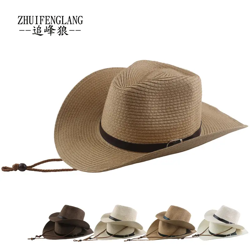 Black Big-Brimmed Wolf Collapsible Sun Hat for Men Women — feature 106