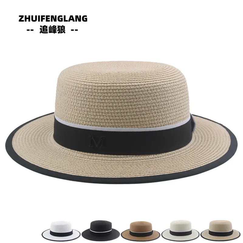 Black Big-Brimmed Wolf Collapsible Sun Hat for Men Women — feature 108