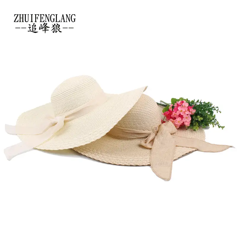 Black Big-Brimmed Wolf Collapsible Sun Hat for Men Women — feature 116