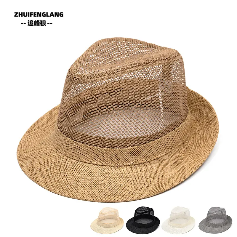 Black Big-Brimmed Wolf Collapsible Sun Hat for Men Women — feature 22