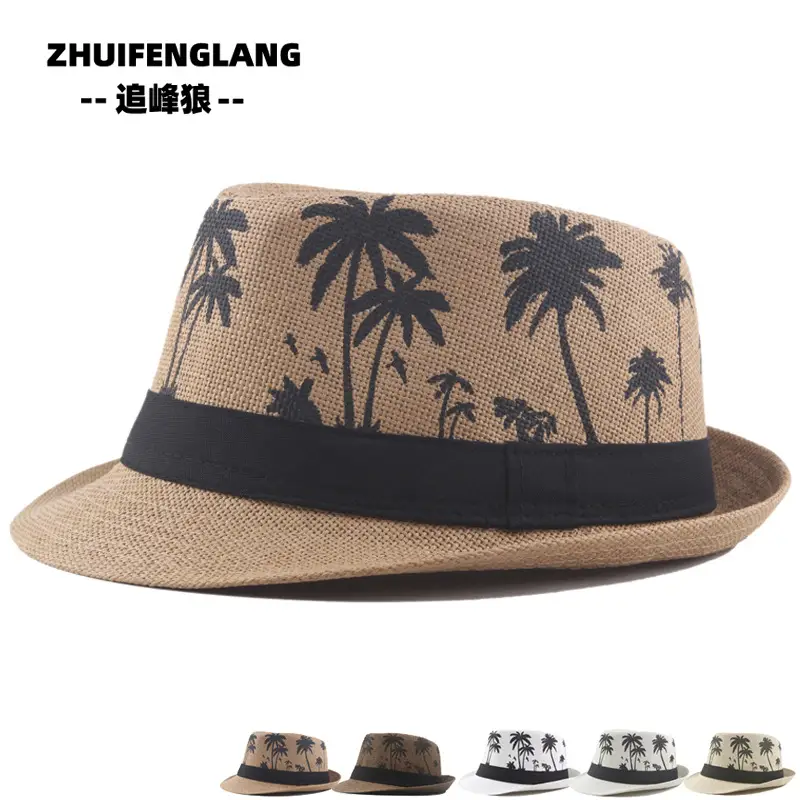 Black Big-Brimmed Wolf Collapsible Sun Hat for Men Women — feature 26
