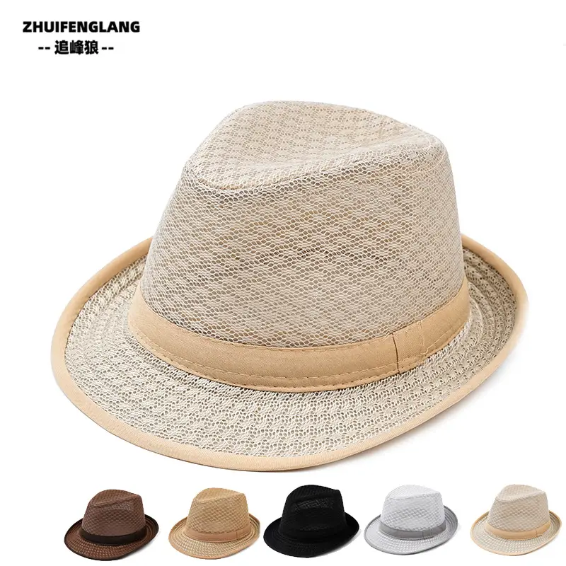 Black Big-Brimmed Wolf Collapsible Sun Hat for Men Women — feature 28