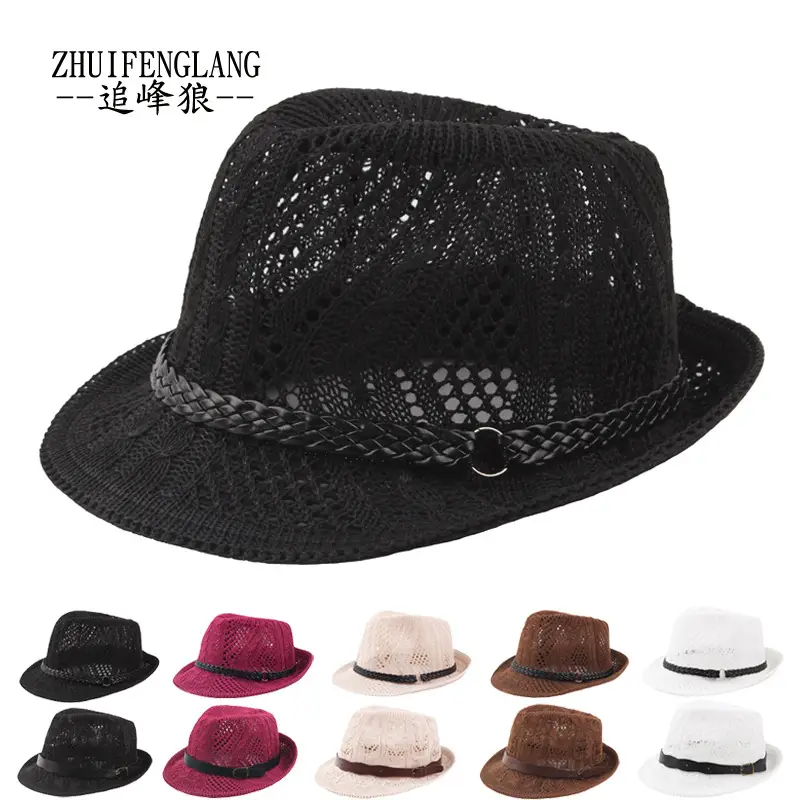 Black Big-Brimmed Wolf Collapsible Sun Hat for Men Women — feature 36