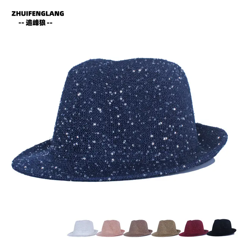Black Big-Brimmed Wolf Collapsible Sun Hat for Men Women — feature 42