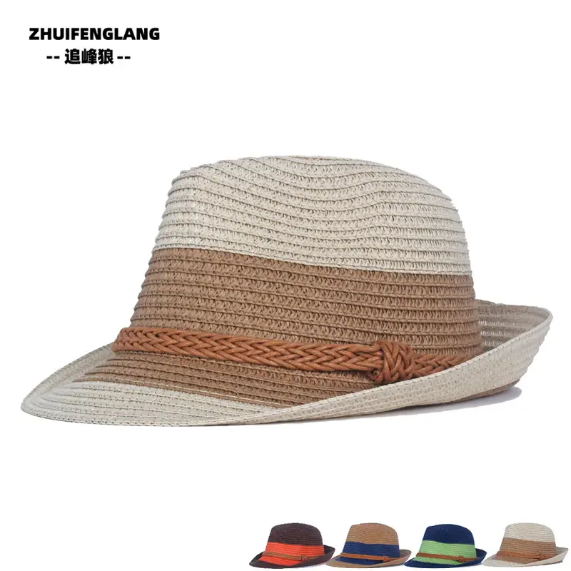 Black Big-Brimmed Wolf Collapsible Sun Hat for Men Women — feature 56