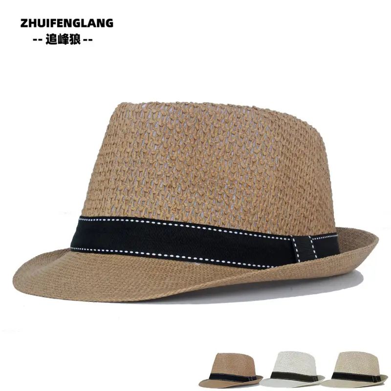 Black Big-Brimmed Wolf Collapsible Sun Hat for Men Women — feature 60