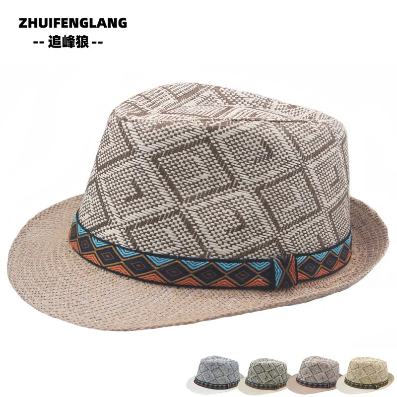 Black Big-Brimmed Wolf Collapsible Sun Hat for Men Women — feature 64