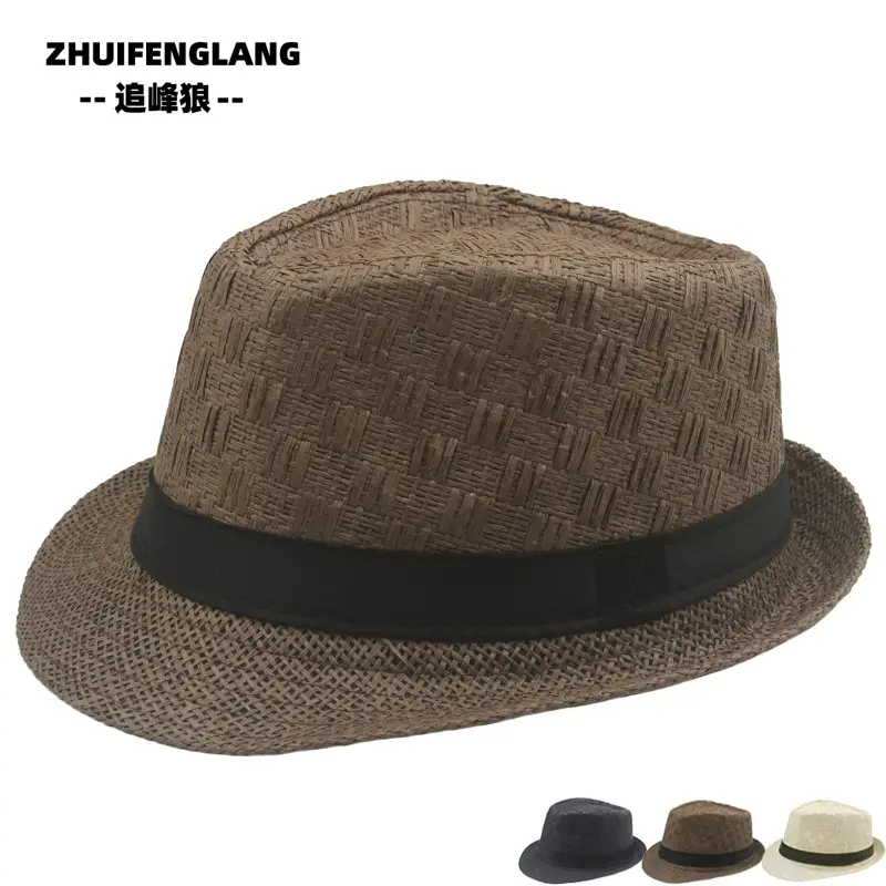 Black Big-Brimmed Wolf Collapsible Sun Hat for Men Women — feature 66